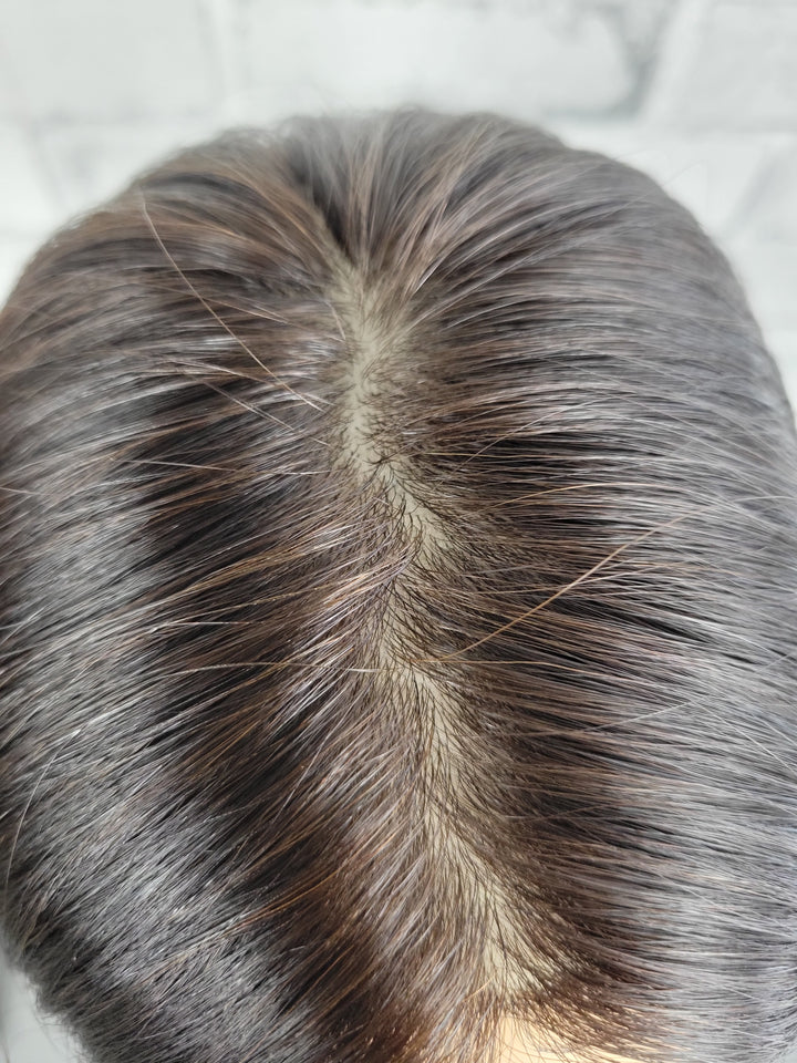18" Silk Top Topper - Darkest Brown (8x8)