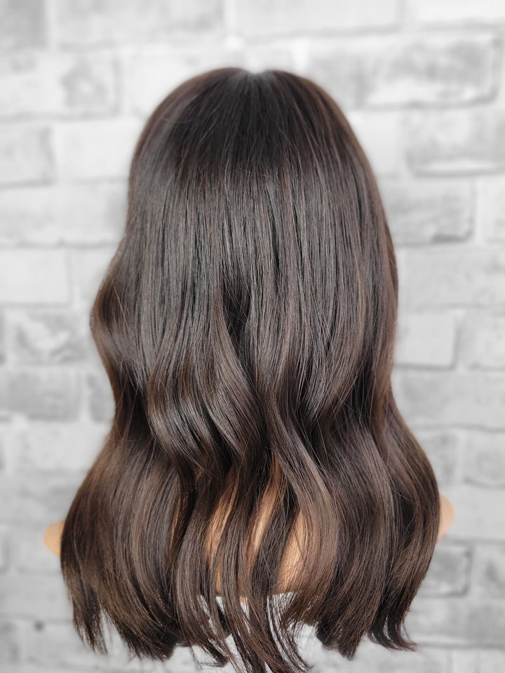 16" Closed Lace Topper - Darkest Brown (8x8)