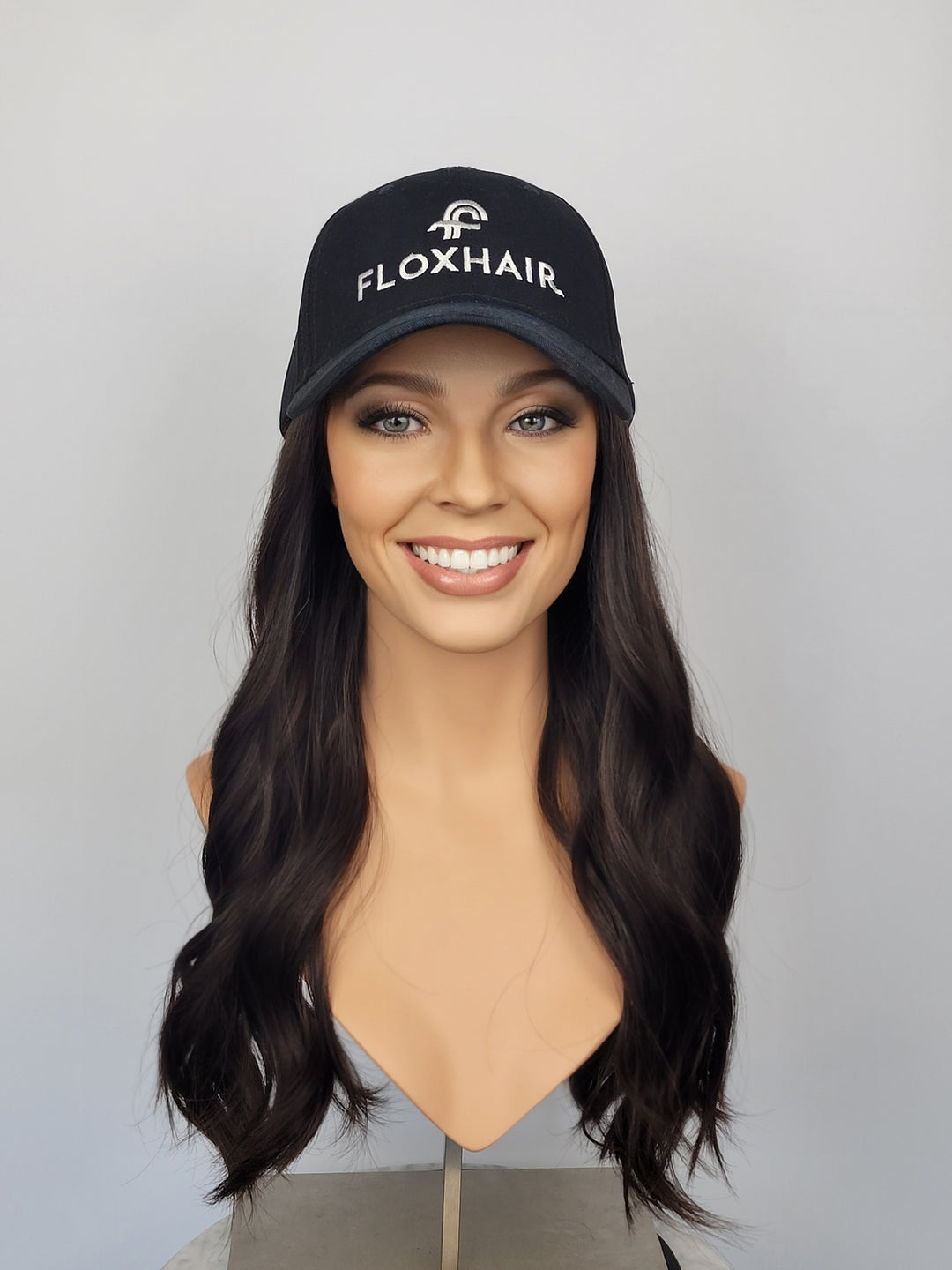 21" Hat Fall Wig - Darkest Brown (M)