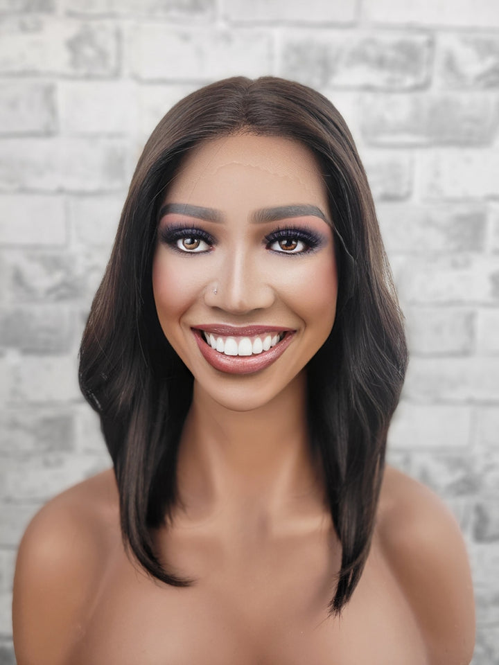 15" Lux Lace Wig - Darkest Brown (S)