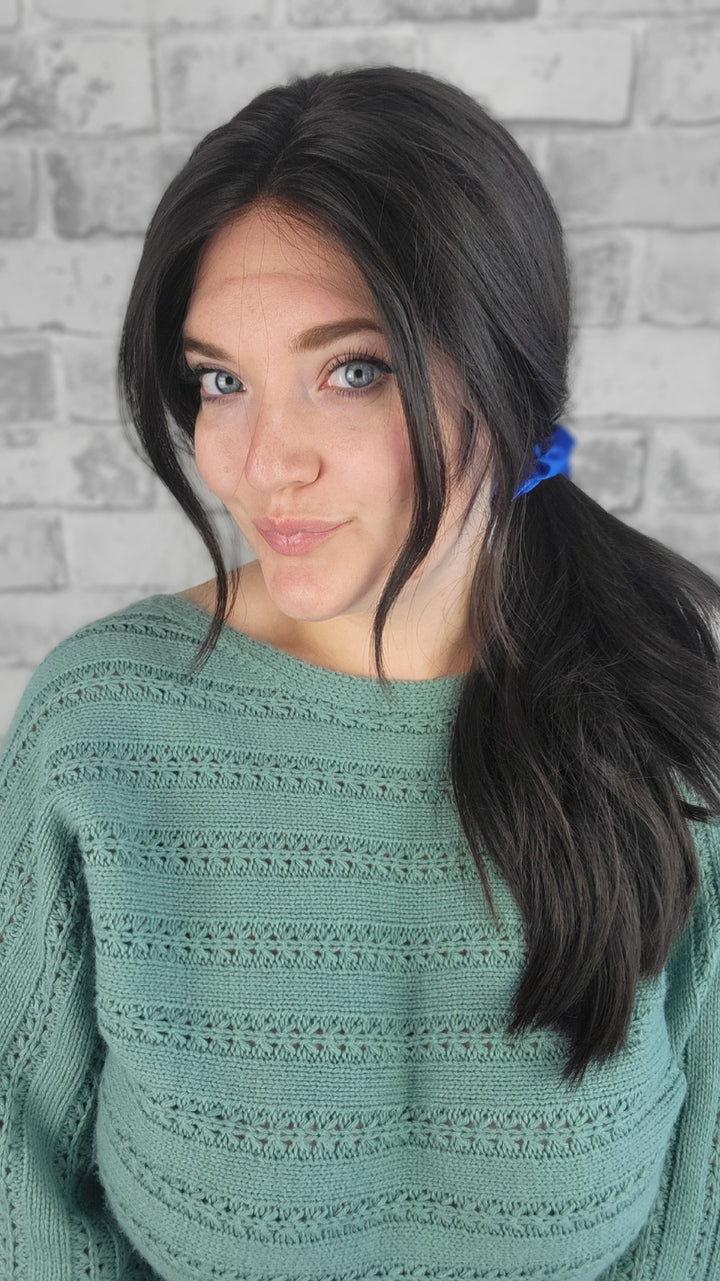 22" Lace Pony Wig - Natural Black (S)