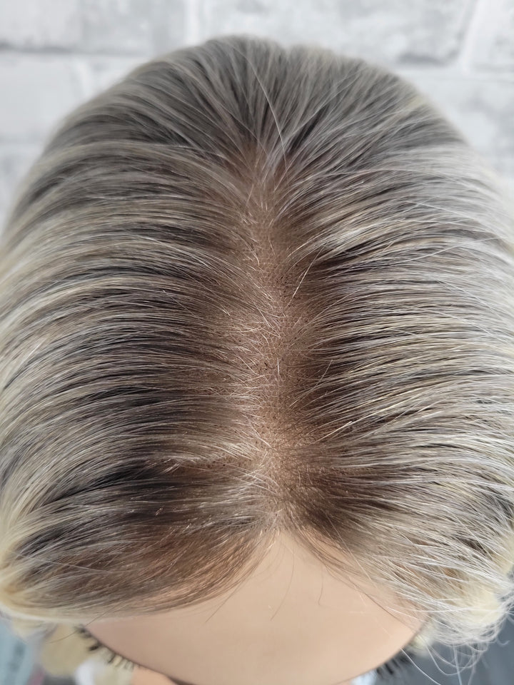 14" Closed Lace Topper - Icy Ash (8x8)