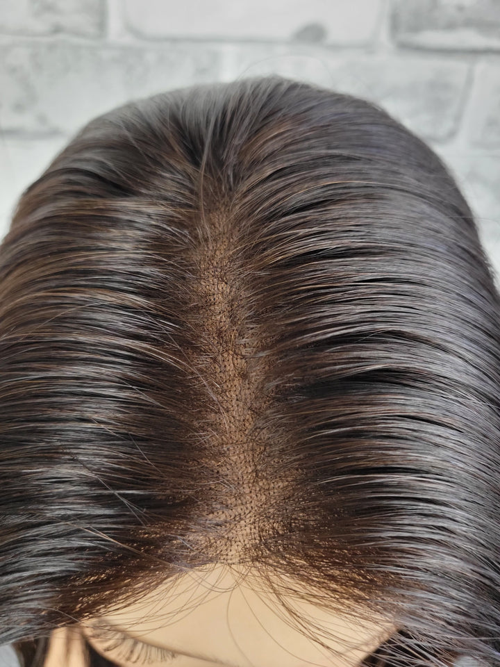 12" Closed Lace Topper - Darkest Brown (8x8)