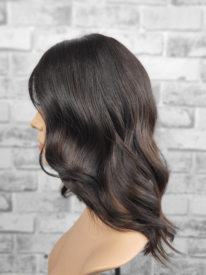 15" Closed Lace Topper - Darkest Brown (8x8)