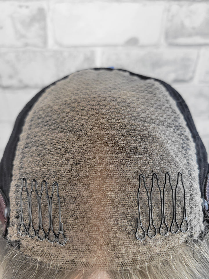 16" Closed Lace Topper - Platinum Ash (8x8)