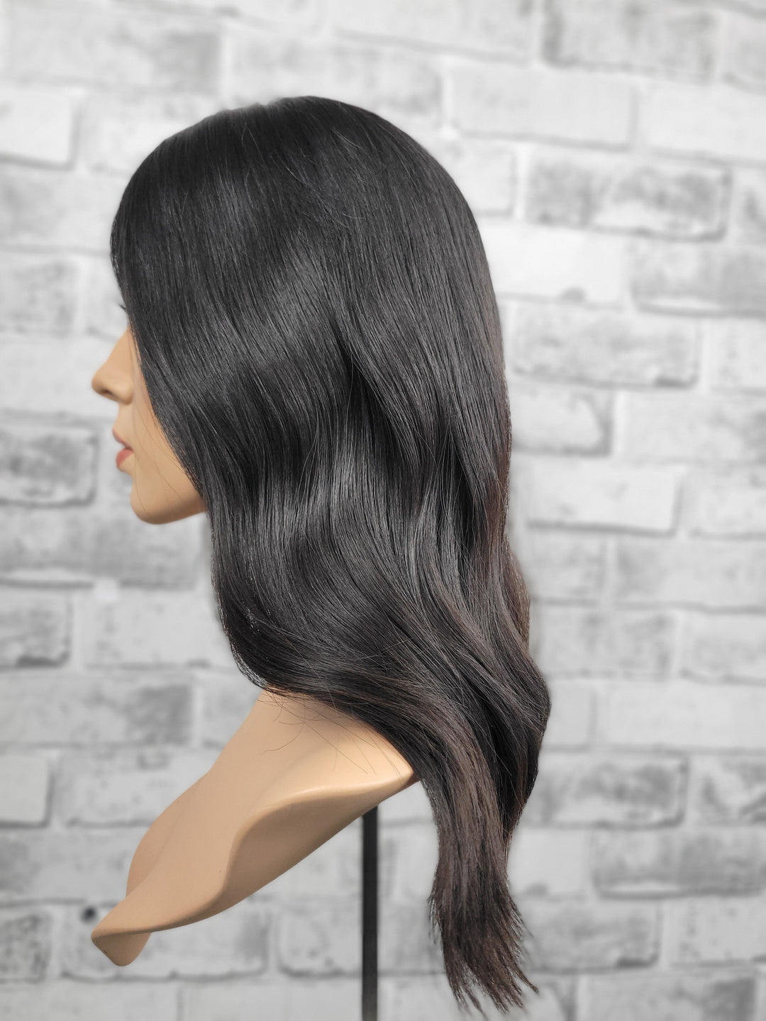 18" Closed Lace Topper - Natural Black (8x8)