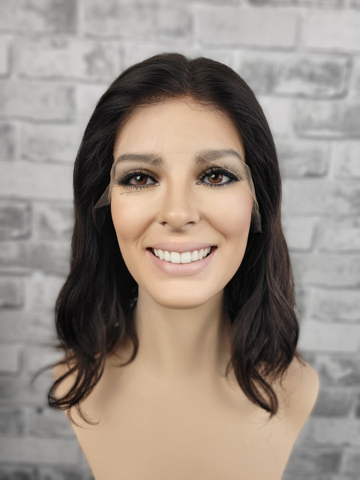 14" Lux Lace Wig Virgin Slavic - Darkest Brown (M)