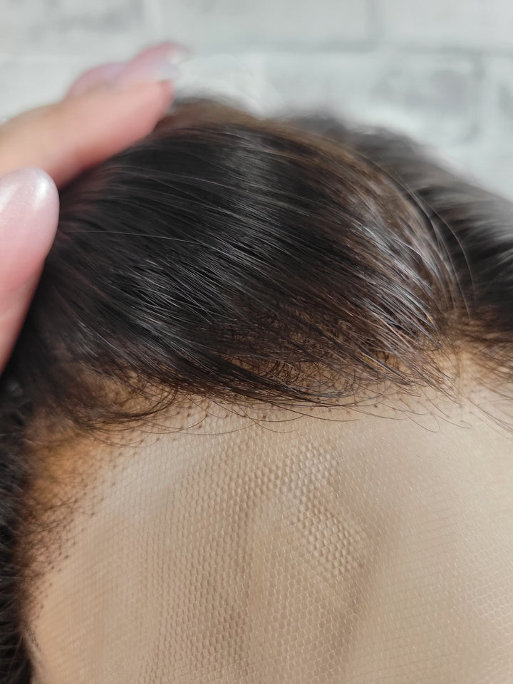 14" Lux Lace Wig Virgin Slavic - Darkest Brown (M)
