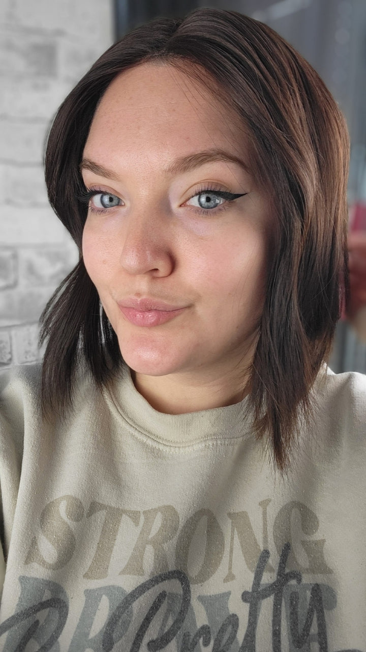 12" Closed Lace Topper - Darkest Brown (8x8)