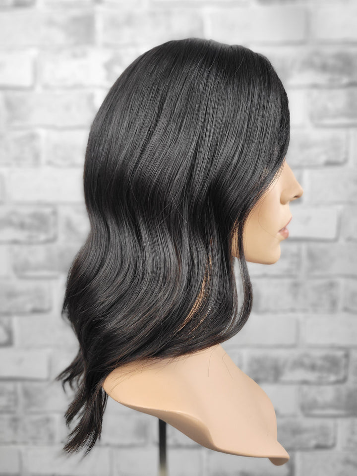 16" Closed Lace Topper - Natural Black (8x8)