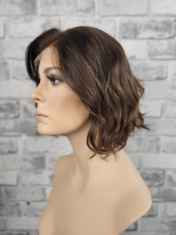 12" Lux Lace Wig Virgin Slavic -  Chocolate Wave (M)