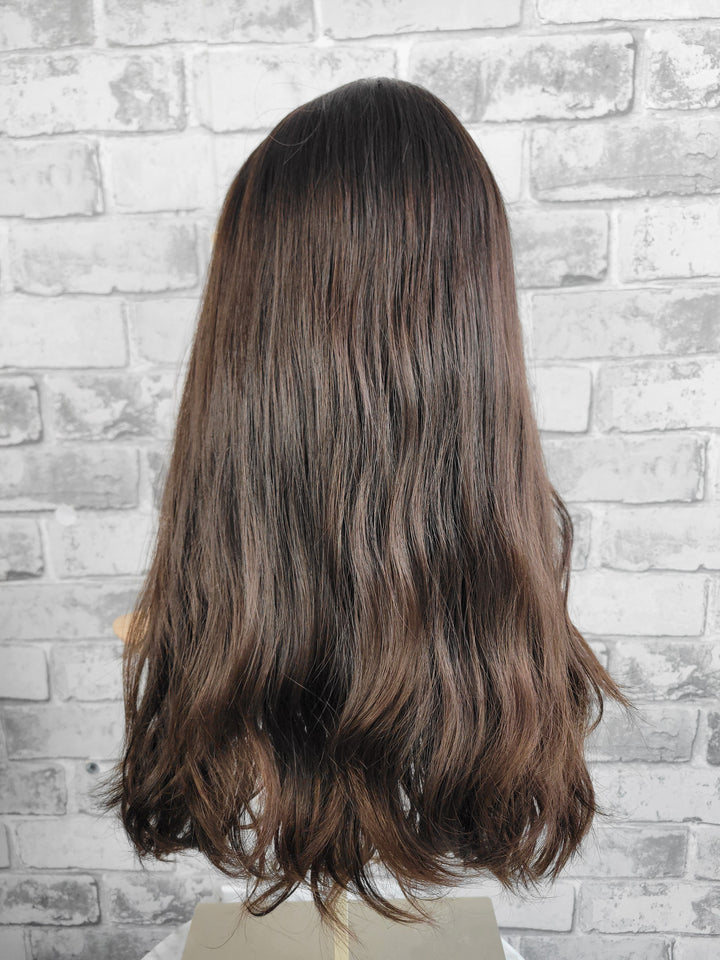 19" Lux Lace Wig Virgin Slavic - Darkest Brown Wave (M)