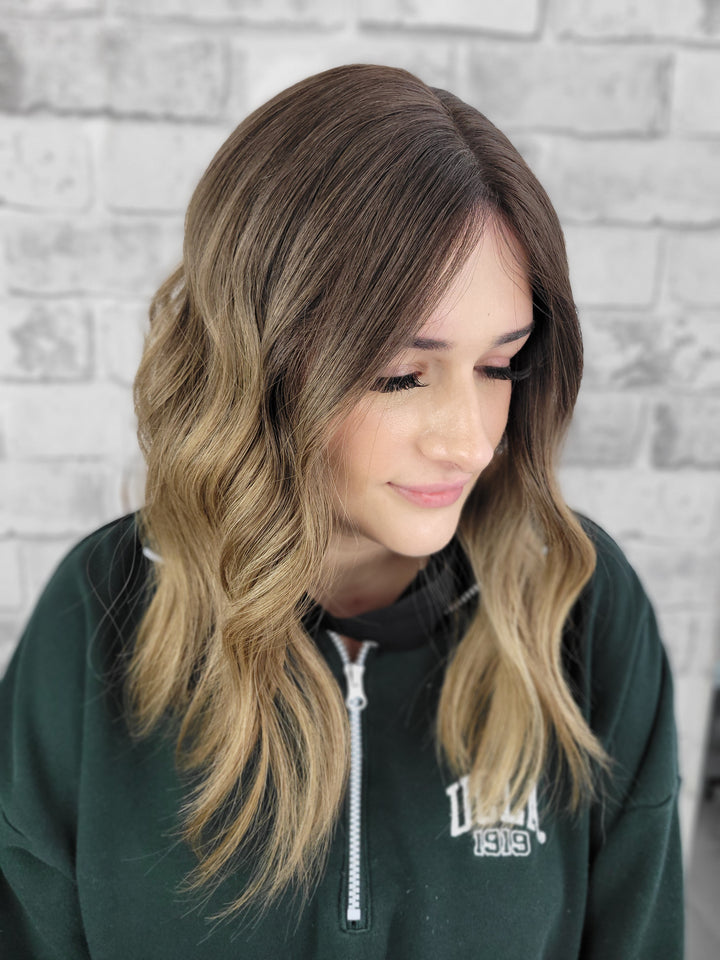 16" Closed Lace Topper - Driftwood Bronde (8x8)