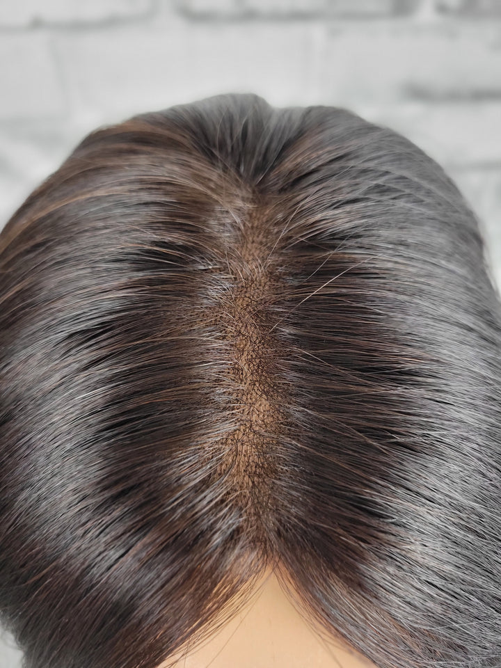 15" Closed Lace Topper - Darkest Brown (8x8)