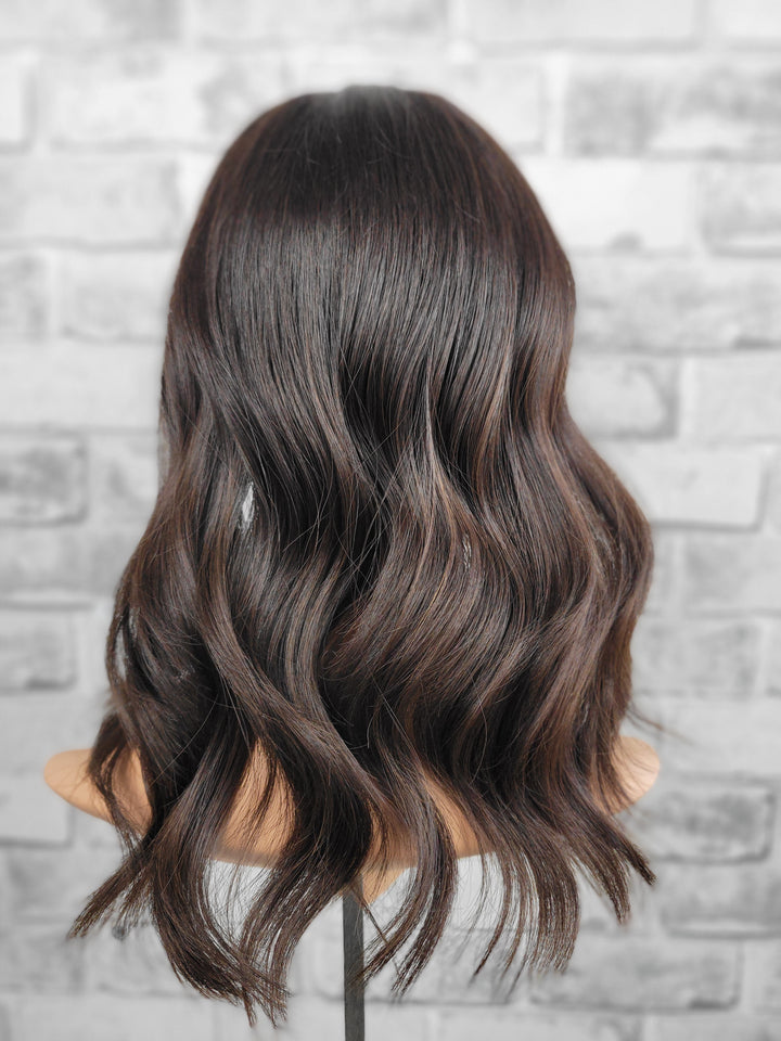 15" Closed Lace Topper - Darkest Brown (8x8)