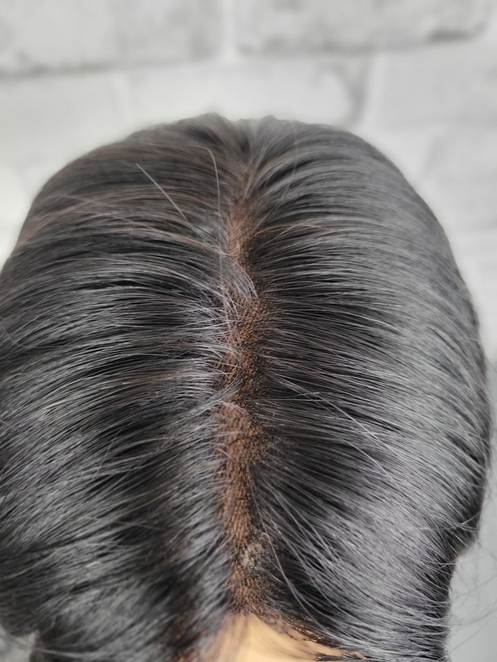 20" Closed Lace Topper - Natural Black (8x8)