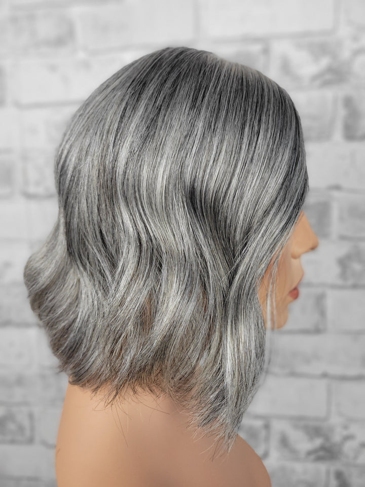 12" Closed Lace Topper - Salt 'n' Pepper Shadow (8x8)