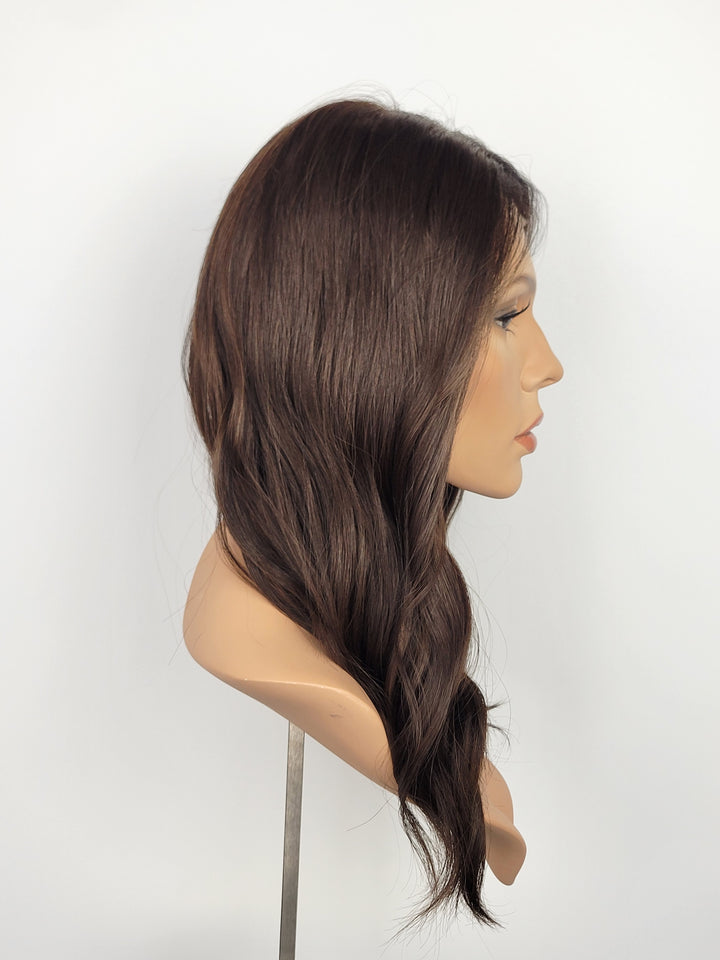18" Lux Lace Wig - Darkest Brown (M)