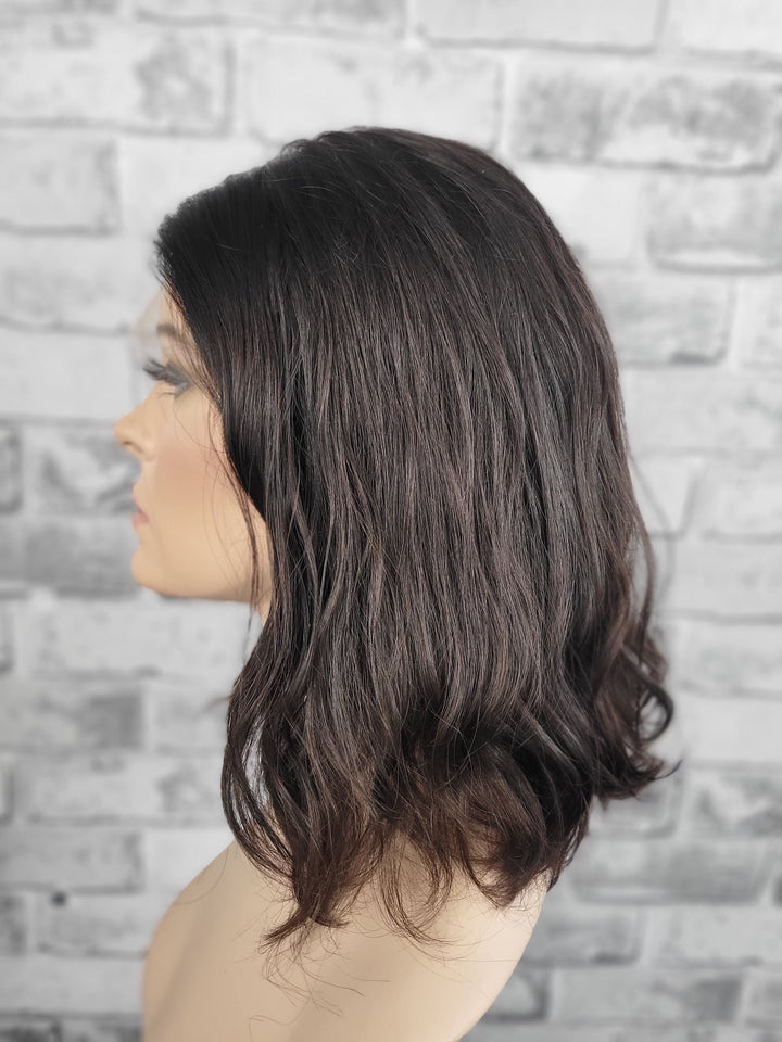 14" Lux Lace Wig Virgin Slavic - Darkest Brown (M)