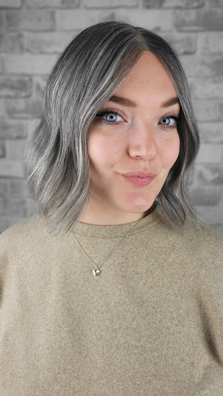 12" Closed Lace Topper - Salt 'n' Pepper Shadow (8x8)