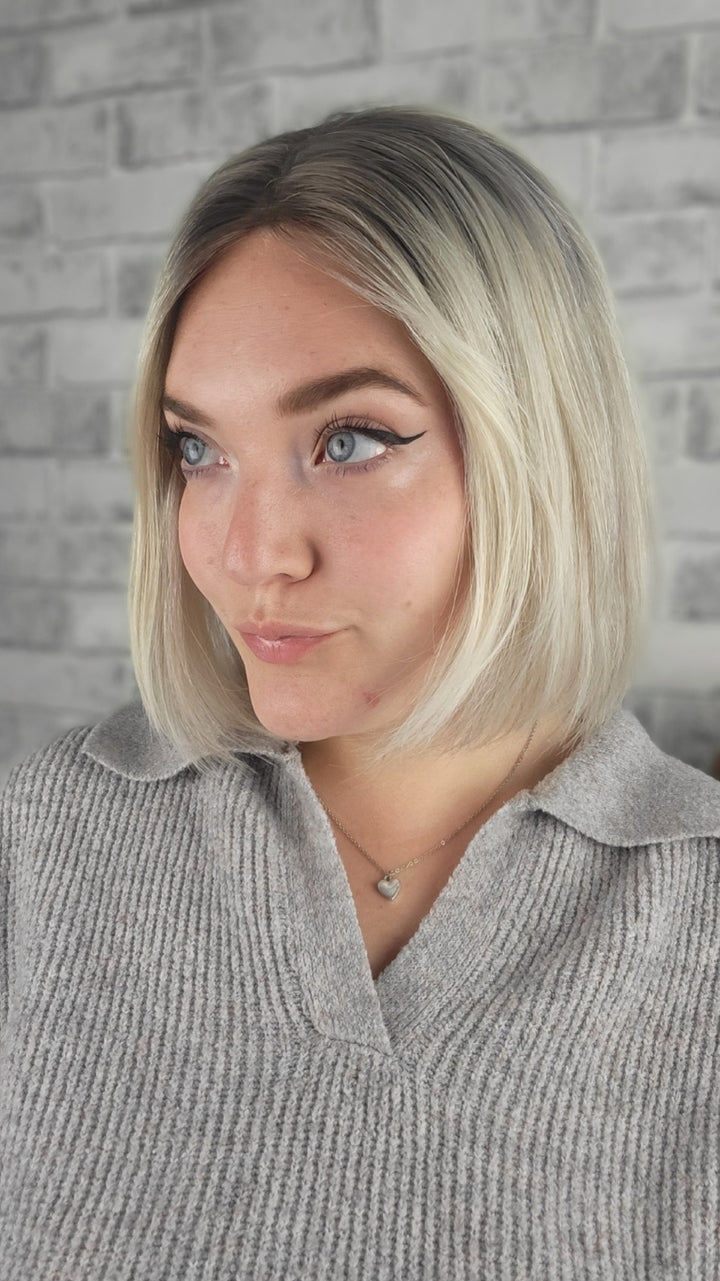 11" Closed Lace Topper - Platinum Ash (8x8)