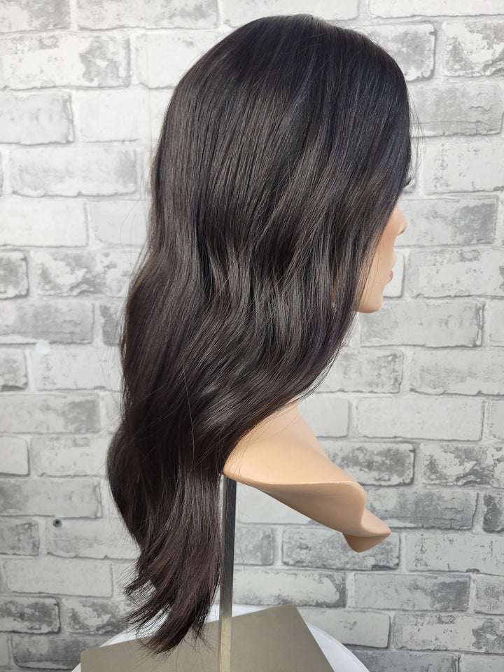 20" Closed Lace Topper - Natural Black (8x8)