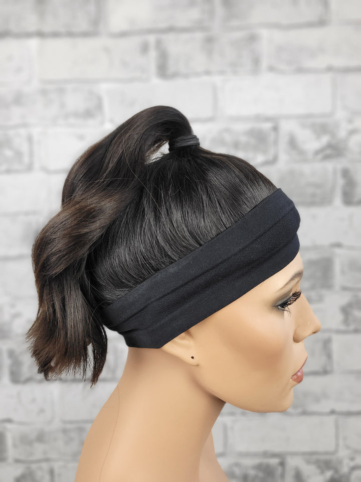 20" NEW Sport Pony Wig - Natural Black (M)