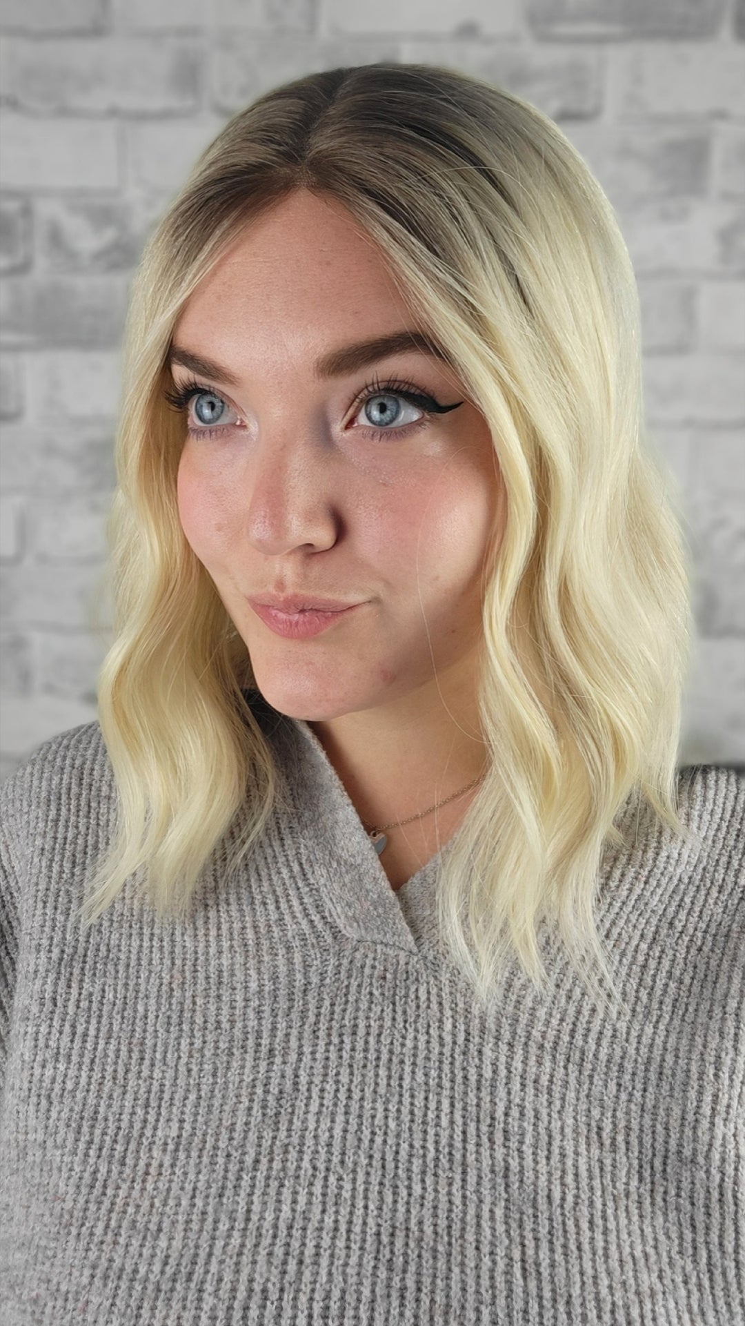 14" Closed Lace Topper - Icy Ash (8x8)