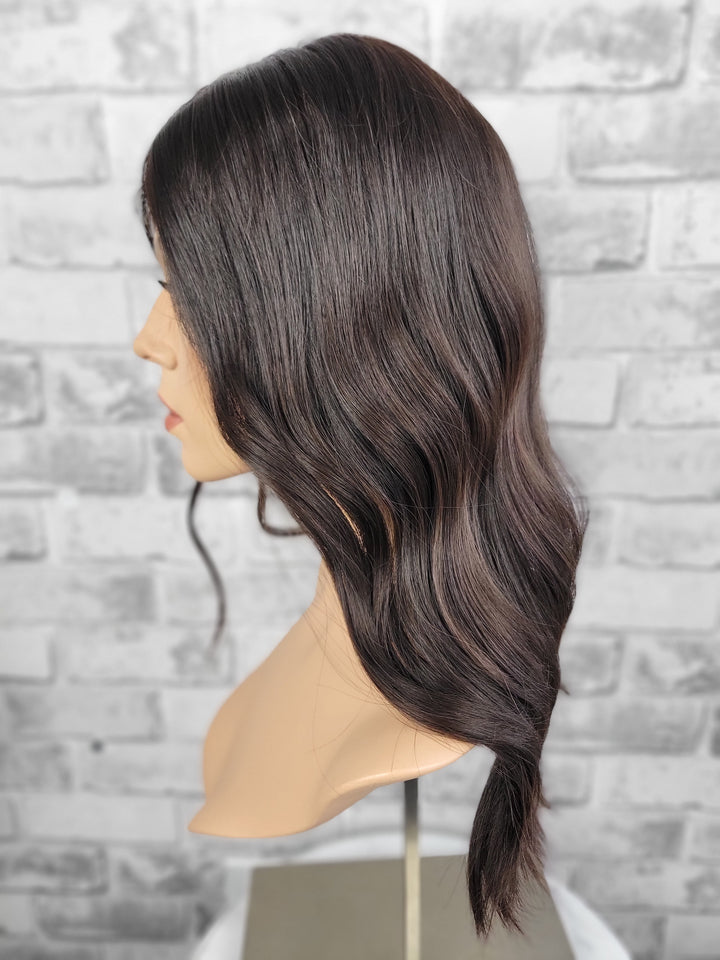 18" Closed Lace Topper - Darkest Brown (8x8)