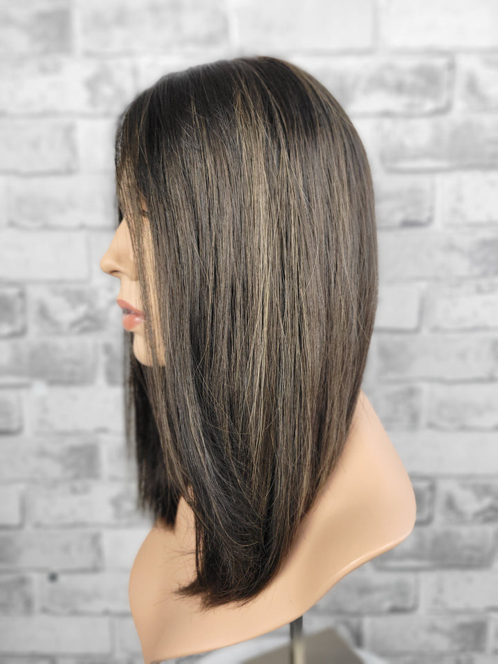 17" Closed Lace Topper - Warm Dark Onyx (8x8)