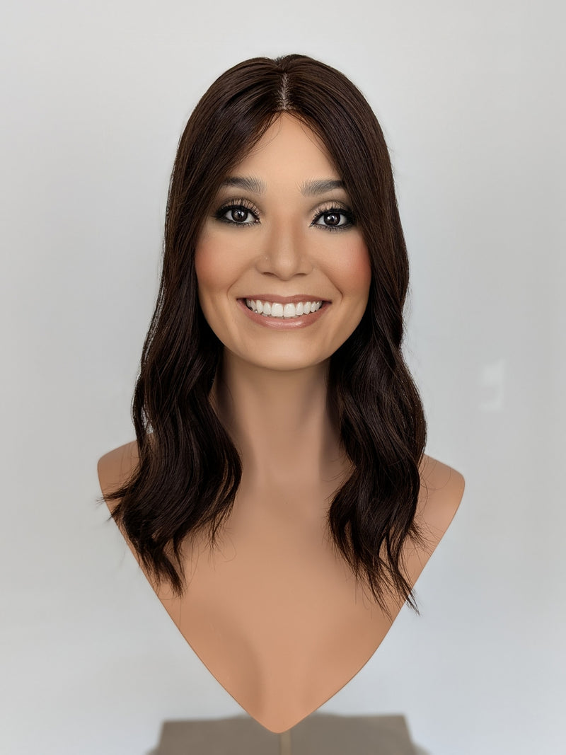16" Silk Top Topper - Darkest Brown (8x8)