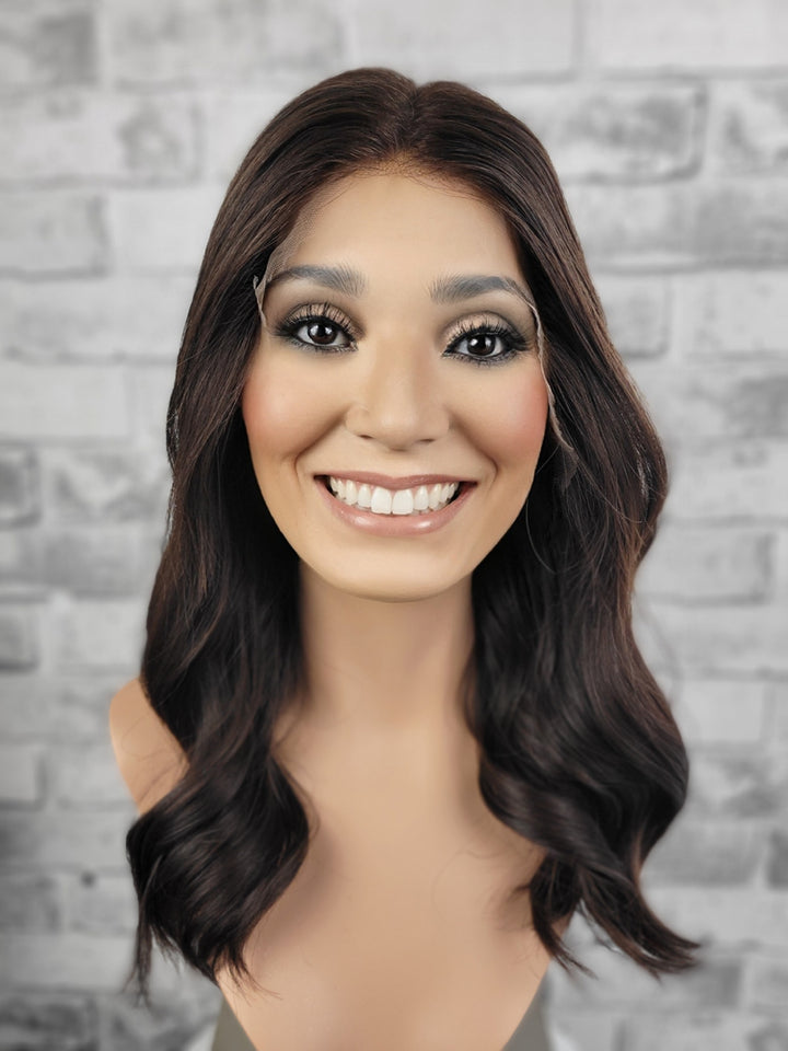 18" Lux Lace Wig - Darkest Brown (M)