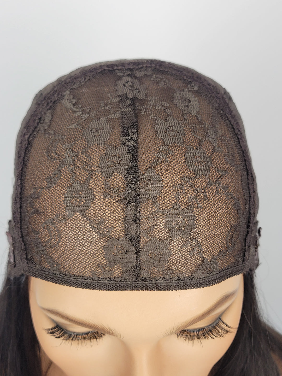 21" Hat Fall Wig - Darkest Brown (M)