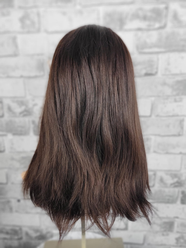 16" Lux Lace Wig - Darkest Brown (M)