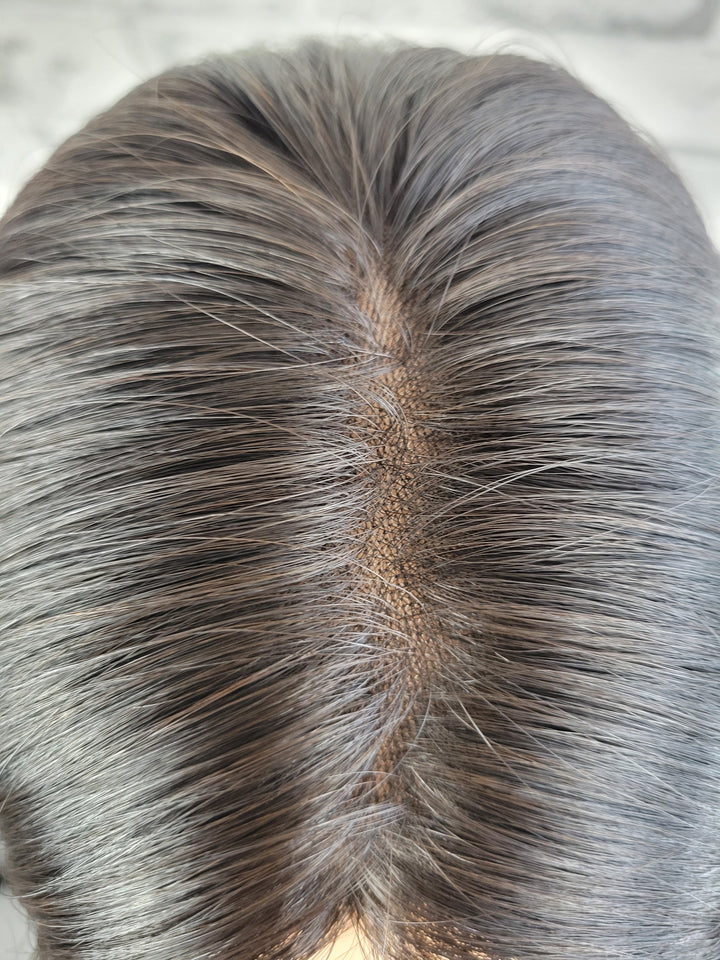 16" Closed Lace Topper - Natural Black (8x8)