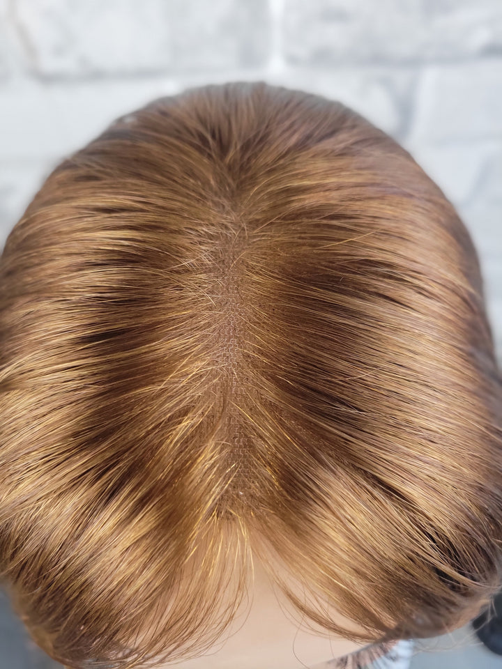 15" Closed Lace Topper -  Copper Melt (8x8)