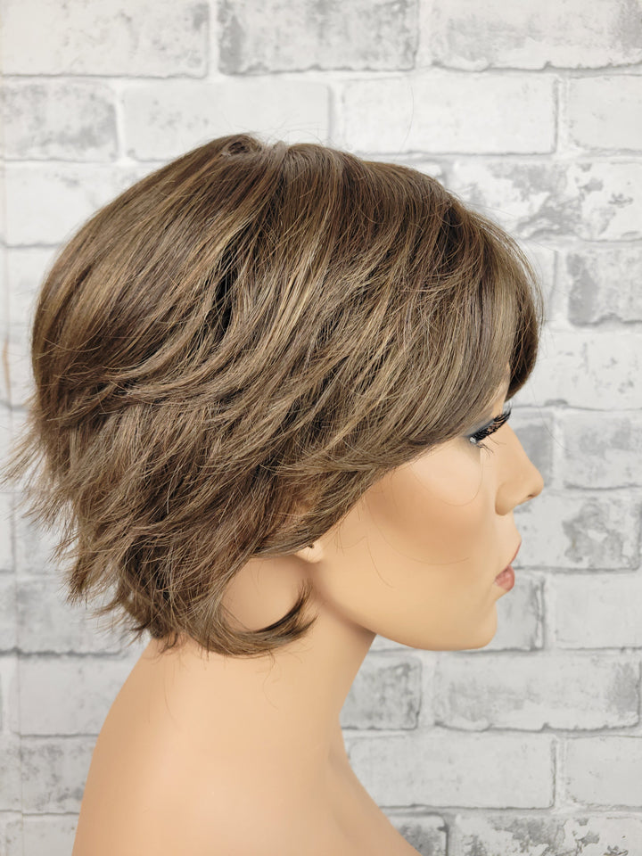 Pixie Synthetic Mono Top Wig - Brunetter (S)