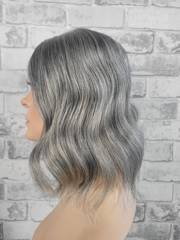 12" Closed Lace Topper - Salt 'n' Pepper Shadow (6x6)