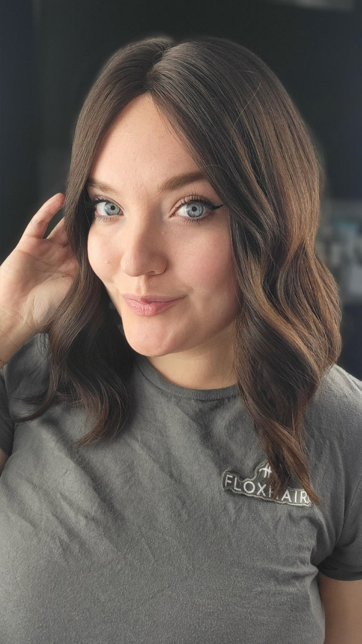 15" Closed Lace Topper - Darkest Brown (8x8)