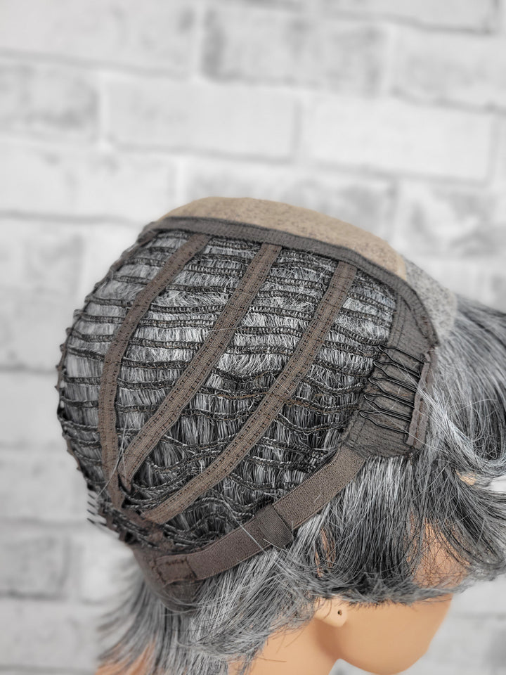 Pixie Synthetic Mono Top Wig - Salt'N'Pepper Shadow (S)