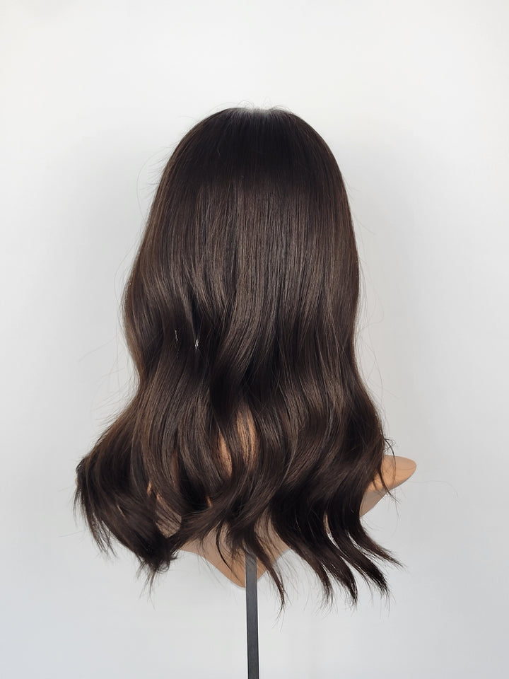 18" Closed Lace Topper - Darkest Brown (8x8)