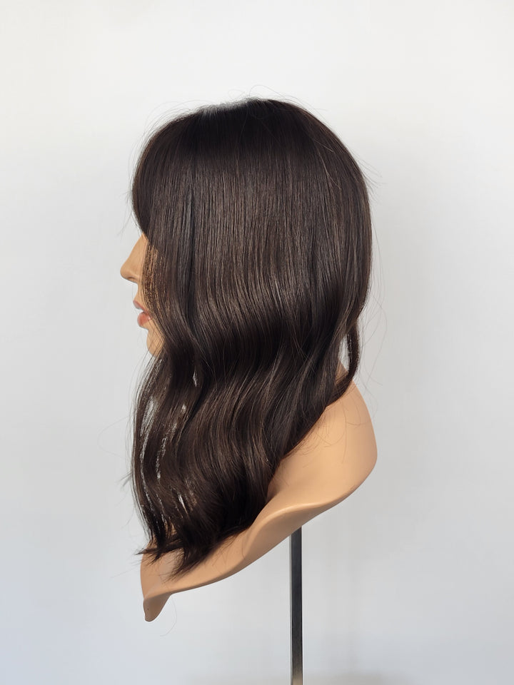 18" Closed Lace Topper - Darkest Brown (8x8)