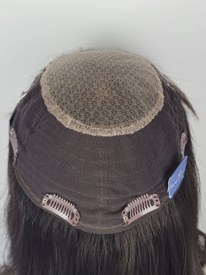 18" Closed Lace Topper - Darkest Brown (8x8)