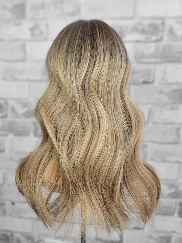 16" Closed Lace Topper - Stone Wheat (8x8)