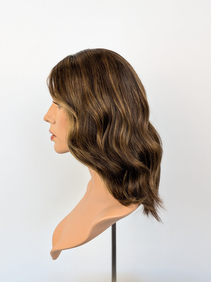 15" Lux Lace Wig Virgin Slavic - Golden Hickory Brunette (M)