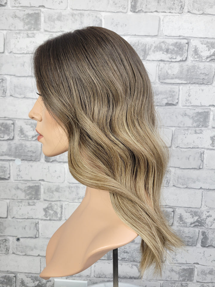 16" Closed Lace Topper - Driftwood Bronde (8x8)