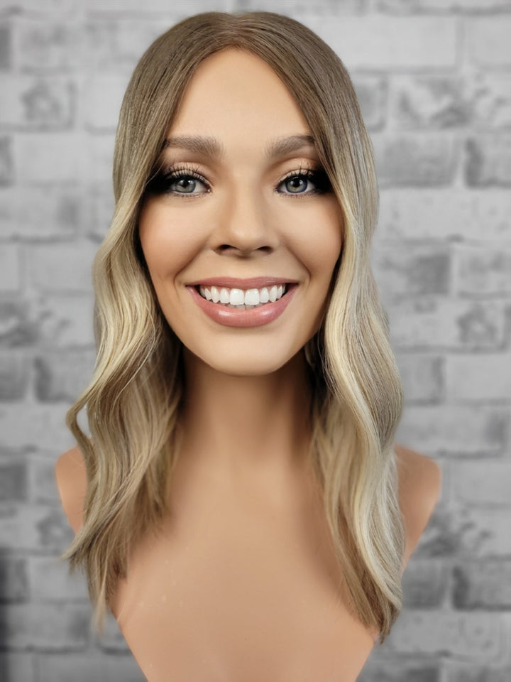 16" Closed Lace Topper - Hay Bale Beige  (8x8)