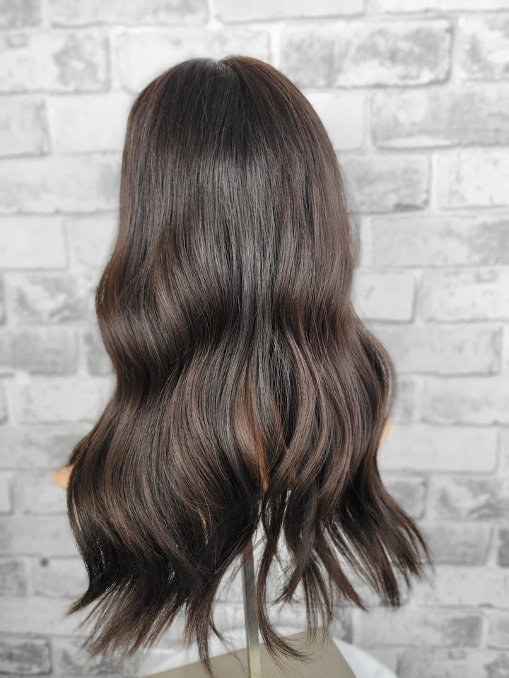 18" Closed Lace Topper - Darkest Brown (8x8)