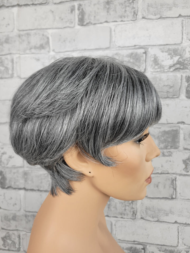 Pixie Synthetic Mono Top Wig - Salt'N'Pepper Shadow (S)