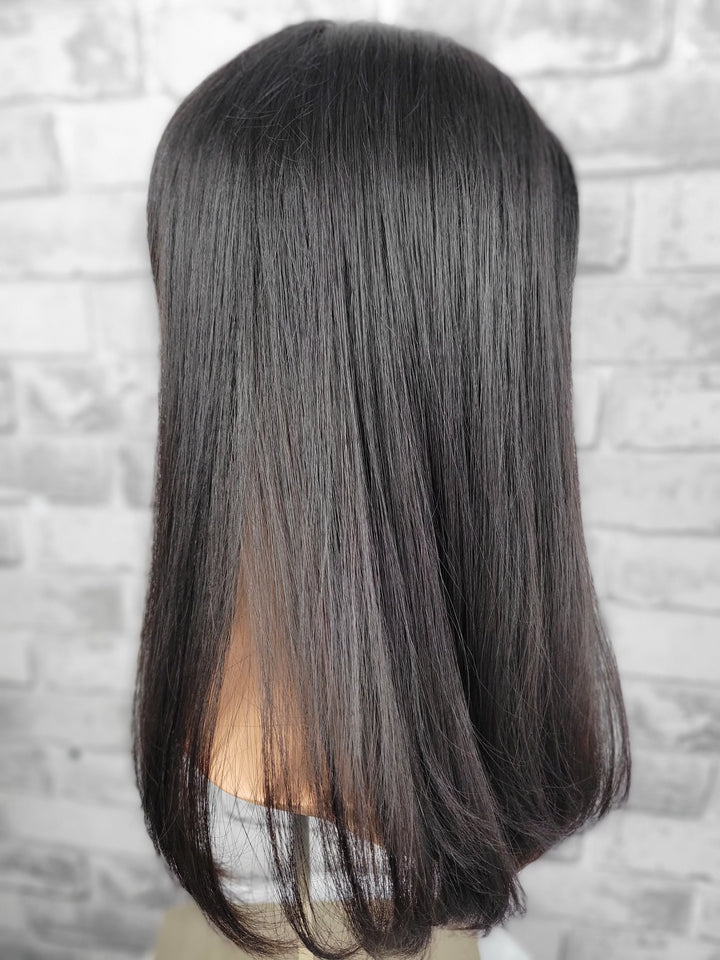 19" Closed Lace Topper - Natural Black (8x8)